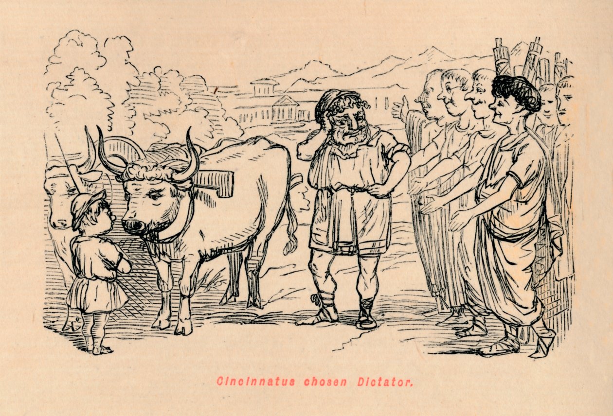 Cincinnatust választották diktátornak, 1852 alkotó: John Leech