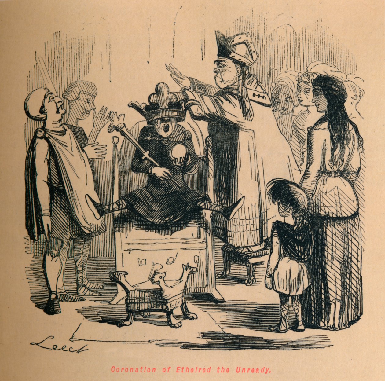 Ethelred, a Készenetlen koronázása, c1860, c1860 alkotó: John Leech