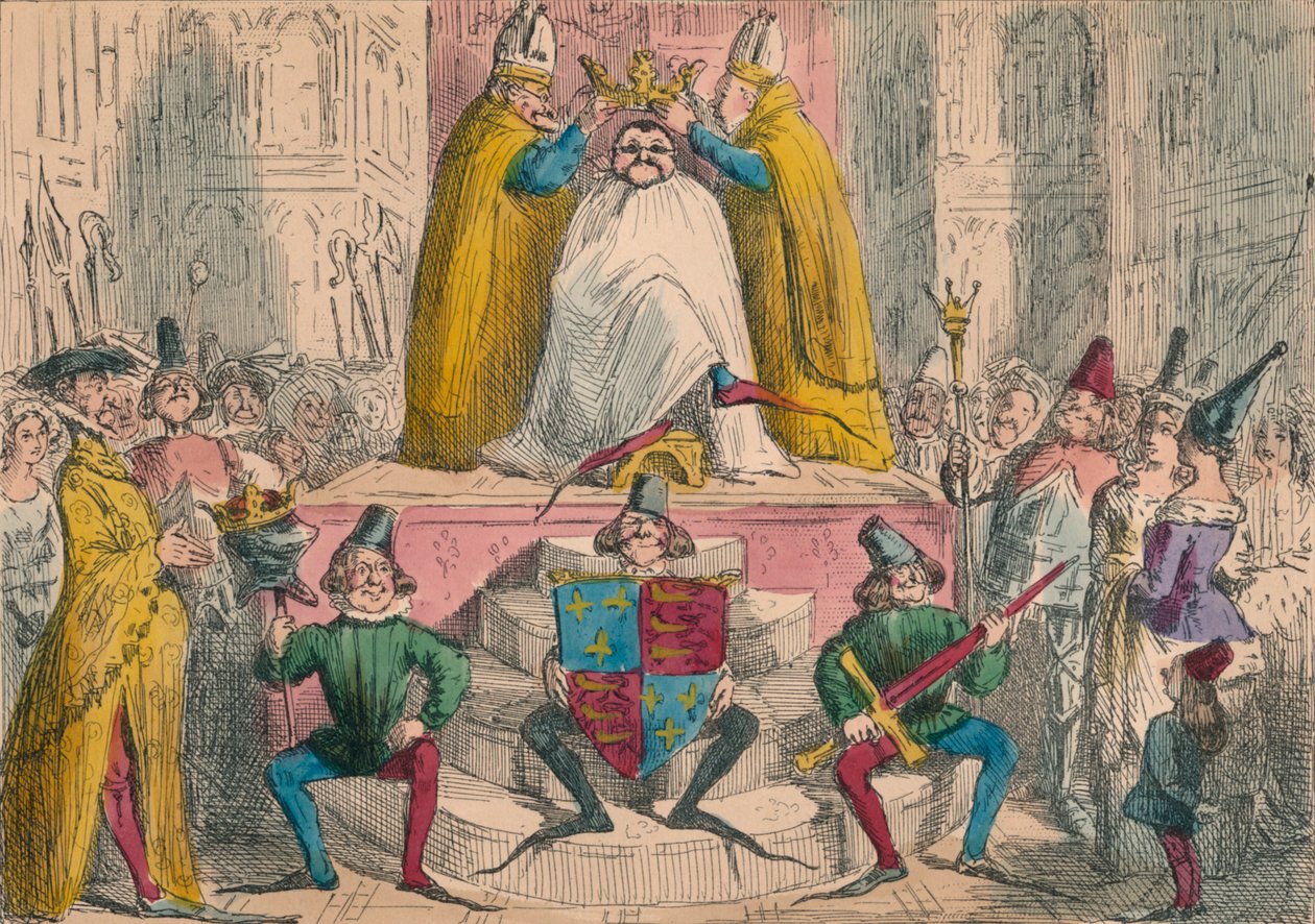 Negyedik Henrik koronázása a legjobb tekintélyektől, 1850 alkotó: John Leech