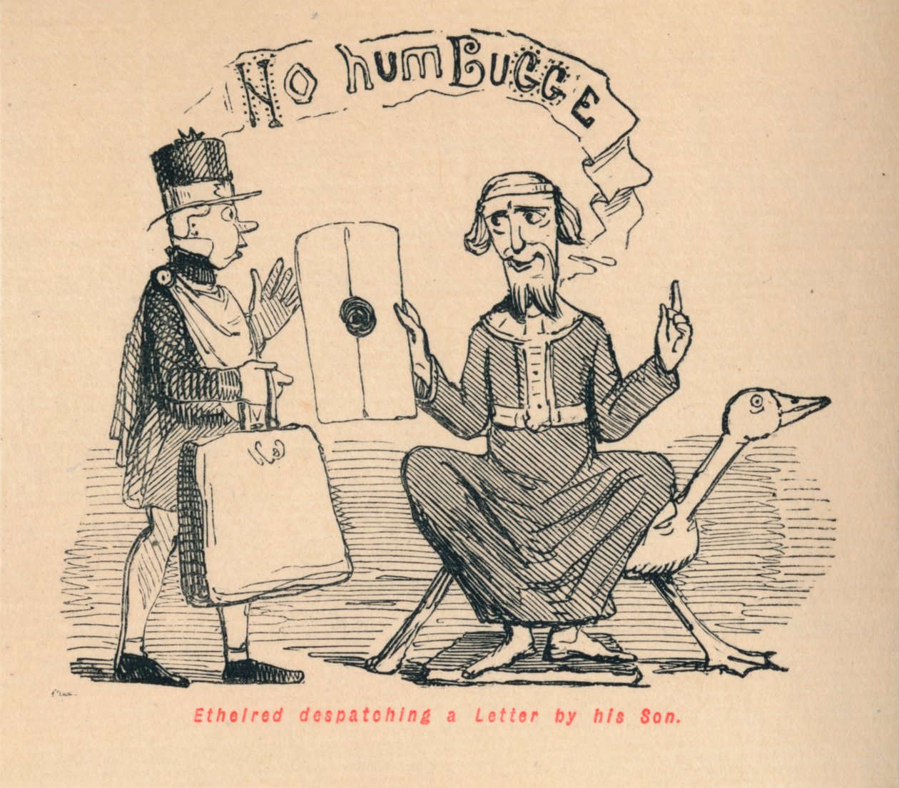 Ethelred levelet küld a fiától, c1860, c1860 alkotó: John Leech