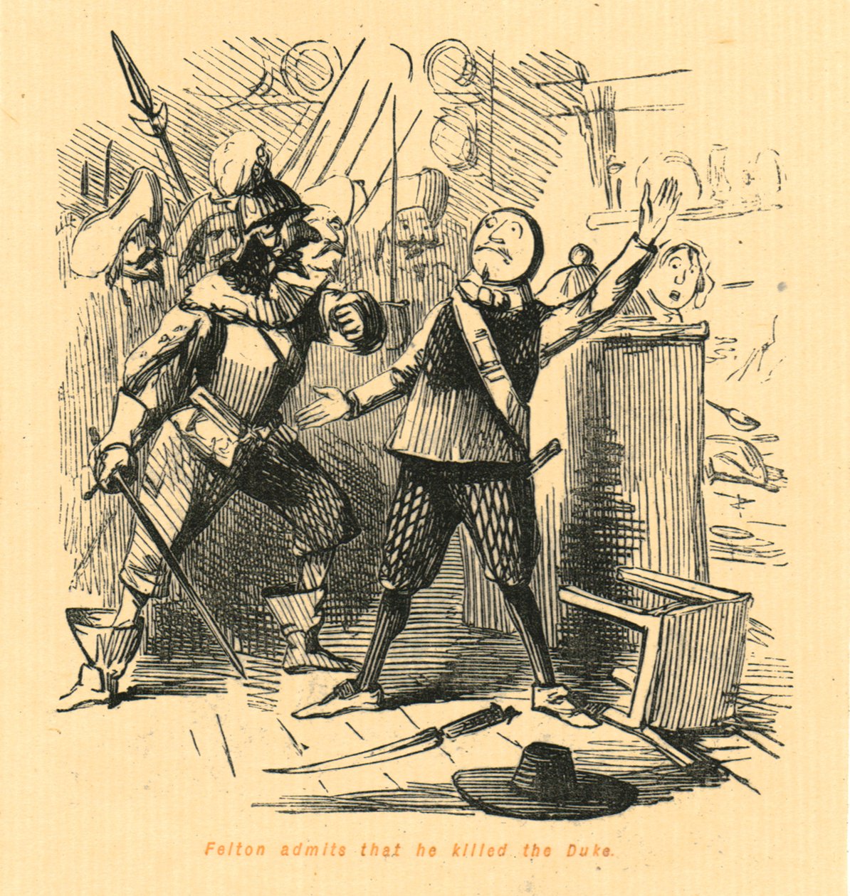 Felton beismeri, hogy ő ölte meg a herceget 1897-ben. alkotó: John Leech