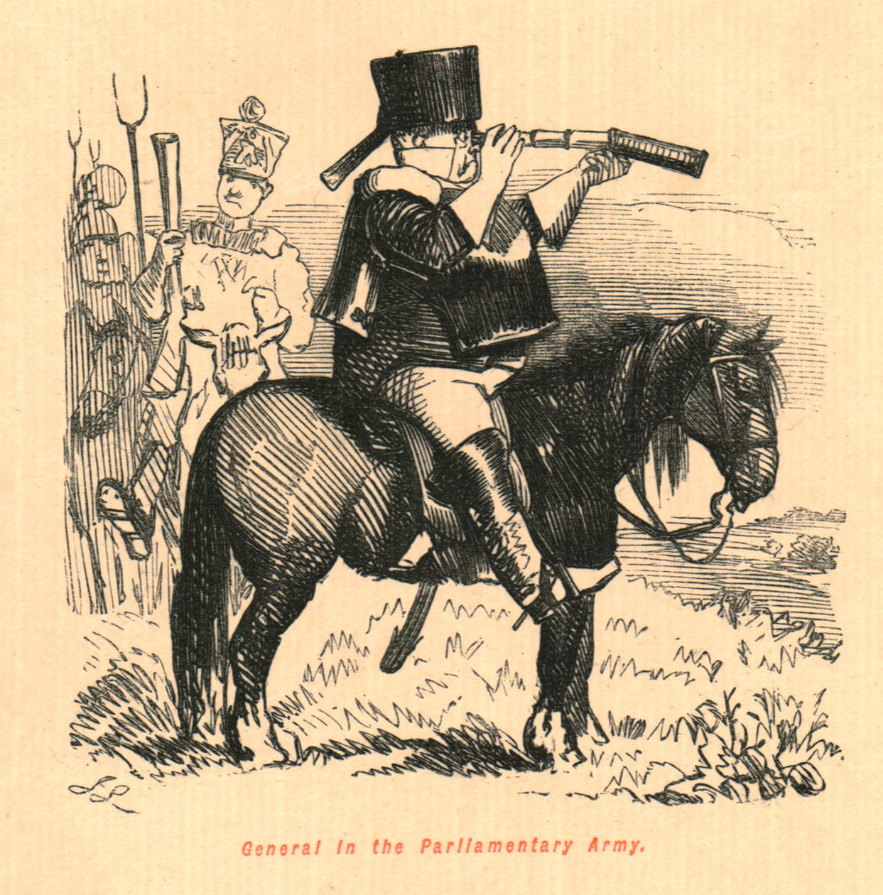 A parlamenti hadsereg tábornoka, 1897. alkotó: John Leech