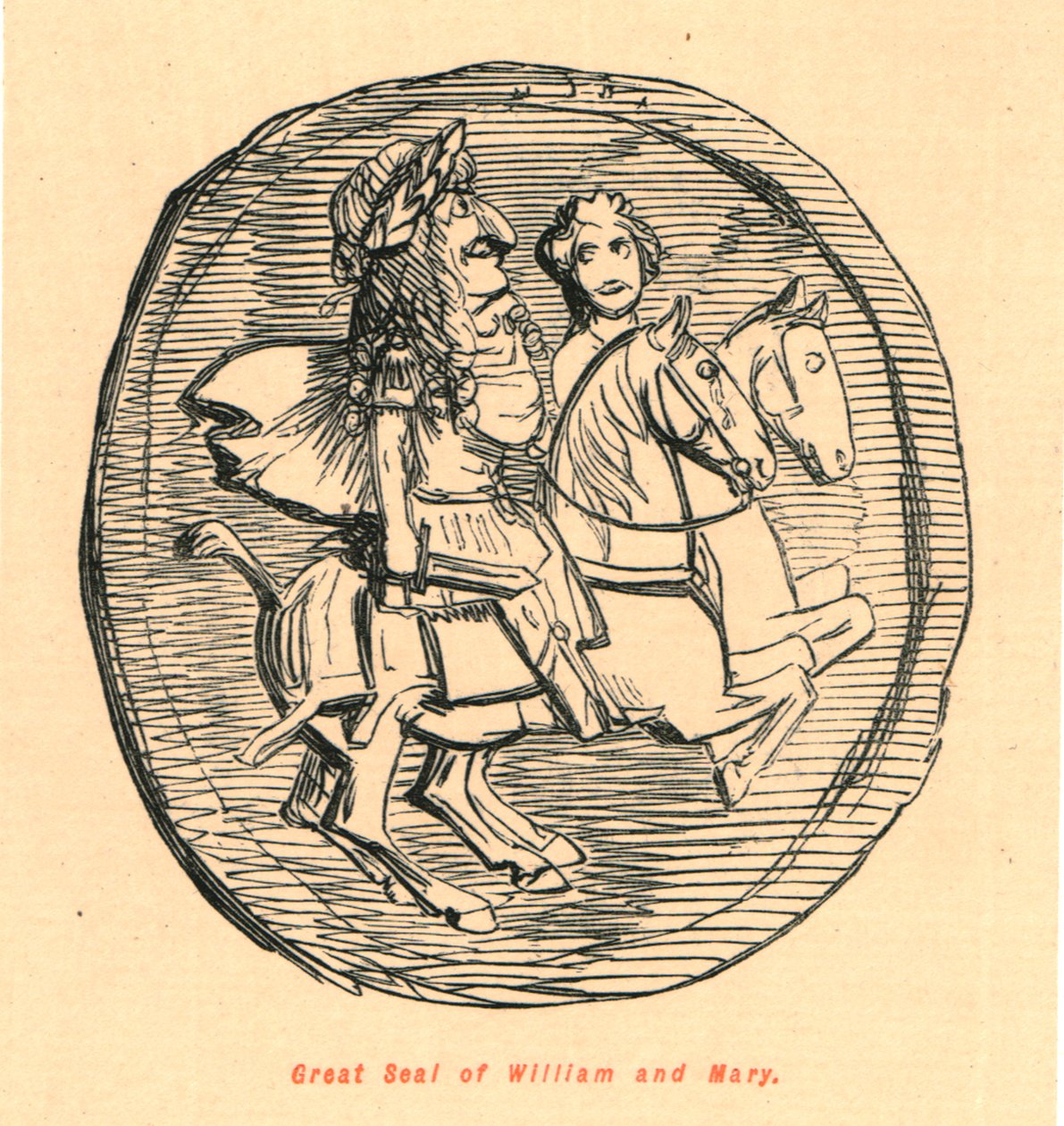 Vilmos és Mária pecsétje, 1897. alkotó: John Leech
