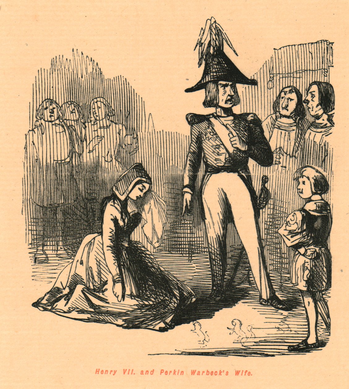 Henrik VII. és Perkin Warbeck felesége, 1897. alkotó: John Leech