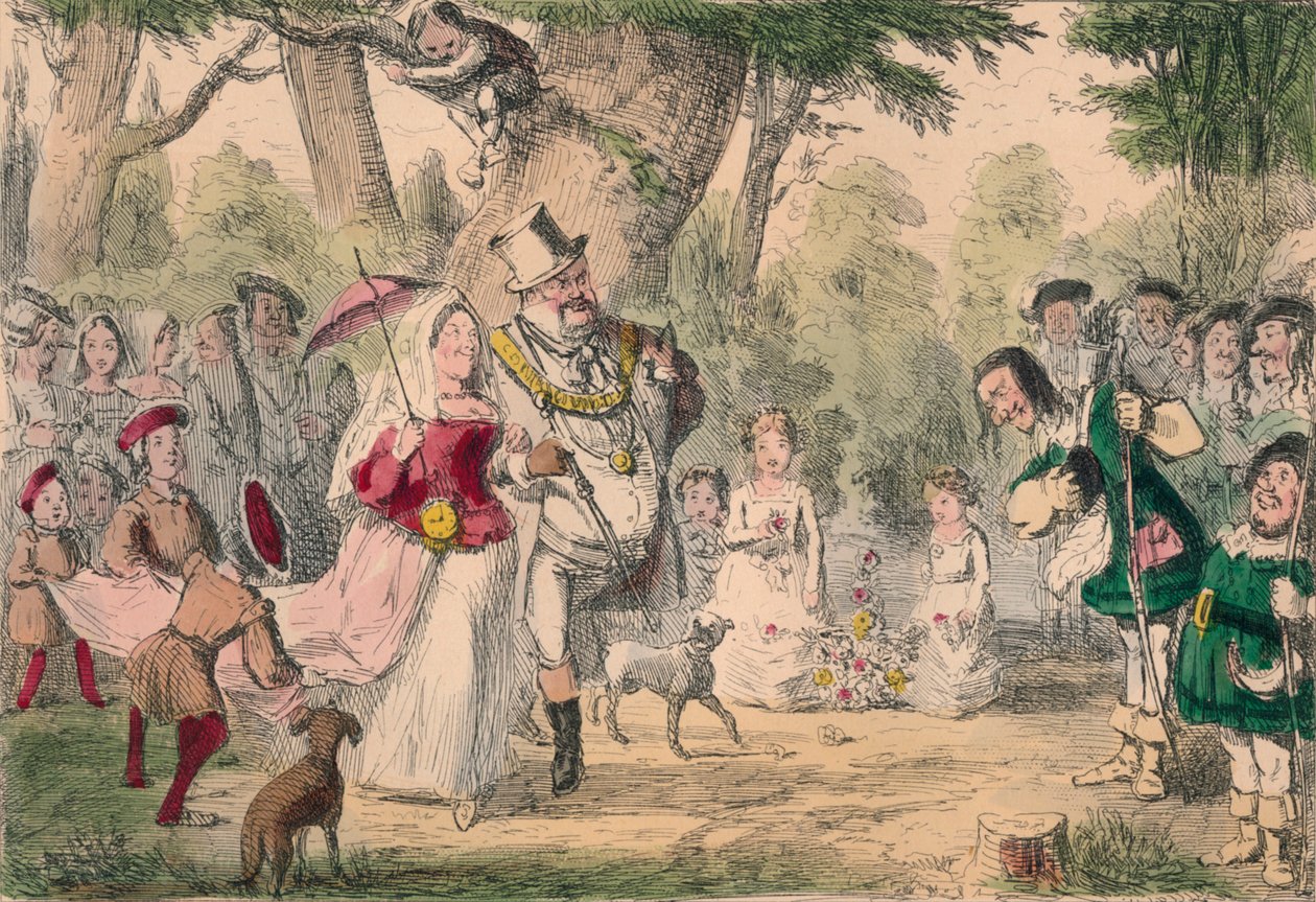 8. Henrik és királynője Mayingben, 1850 alkotó: John Leech