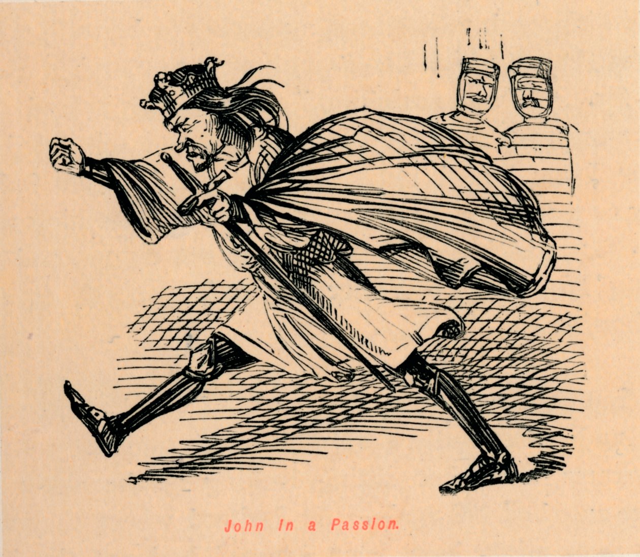 János szenvedélyben, c1860, c1860 alkotó: John Leech