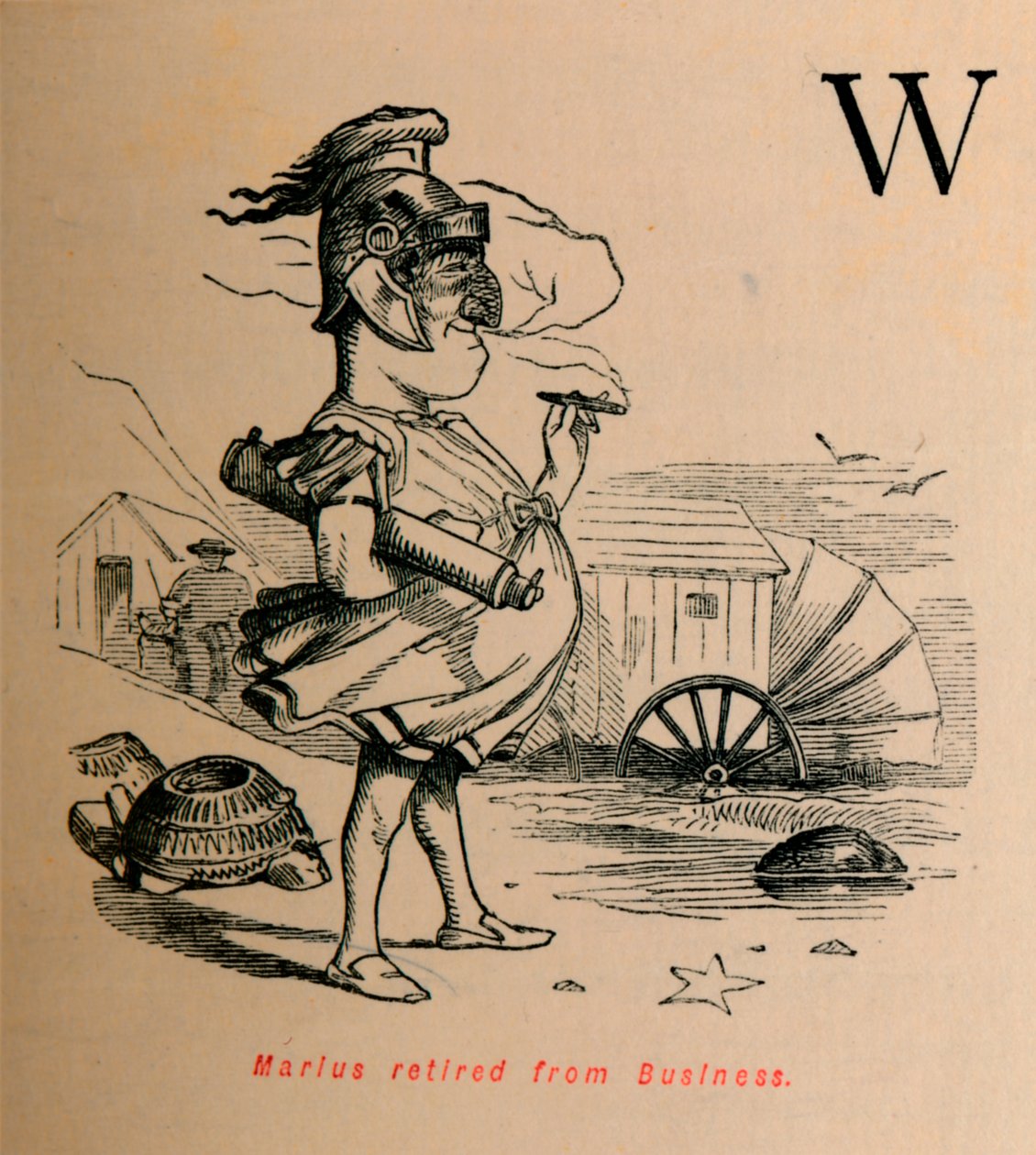 Marius visszavonult az üzleti élettől, 1852 alkotó: John Leech