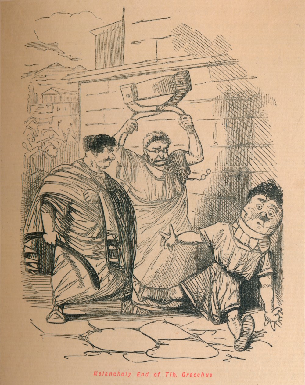 Tib Gracchus melankolikus vége, 1852 alkotó: John Leech