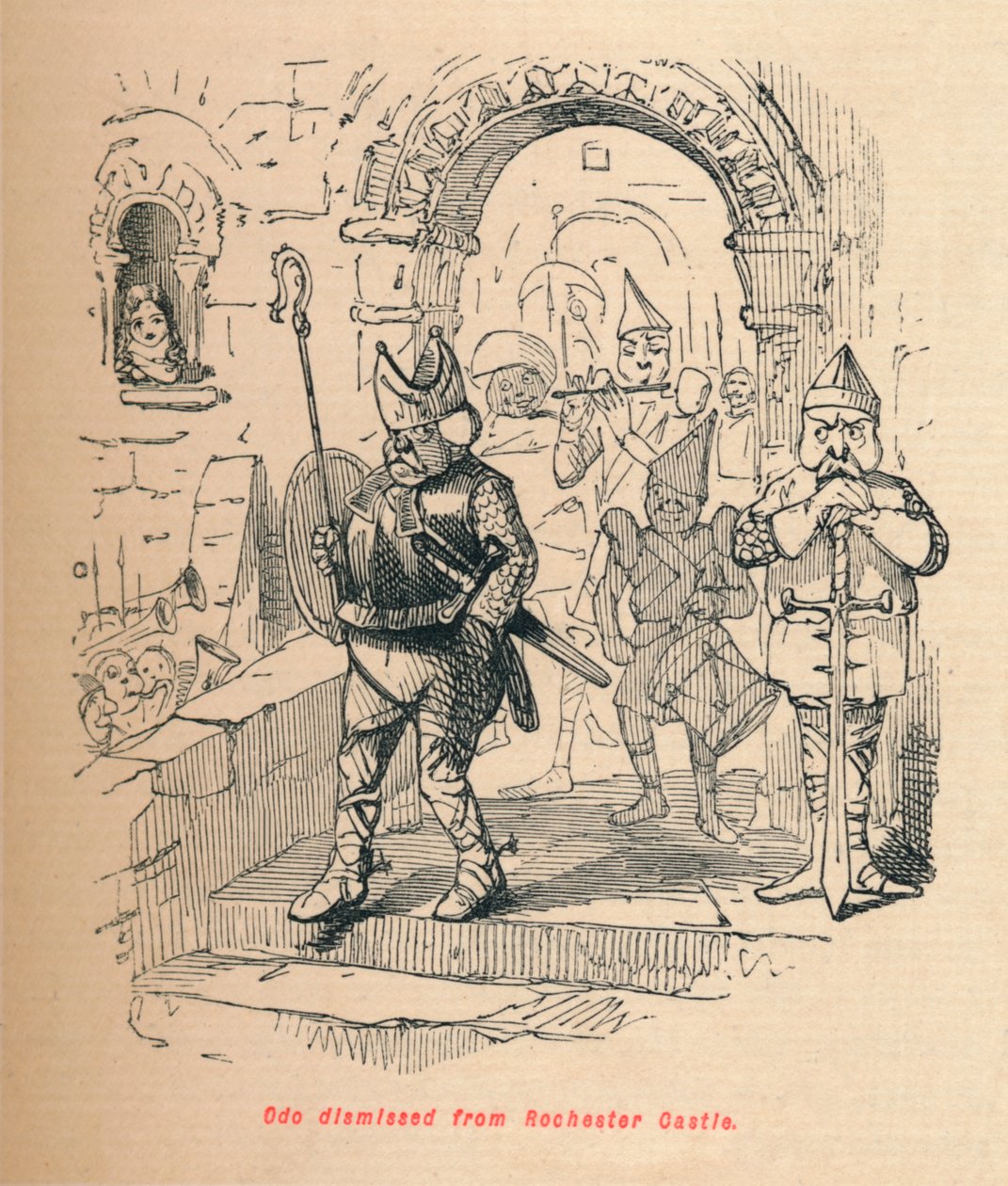 Odot elbocsátották a Rochester kastélyból, c1860, c1860 alkotó: John Leech