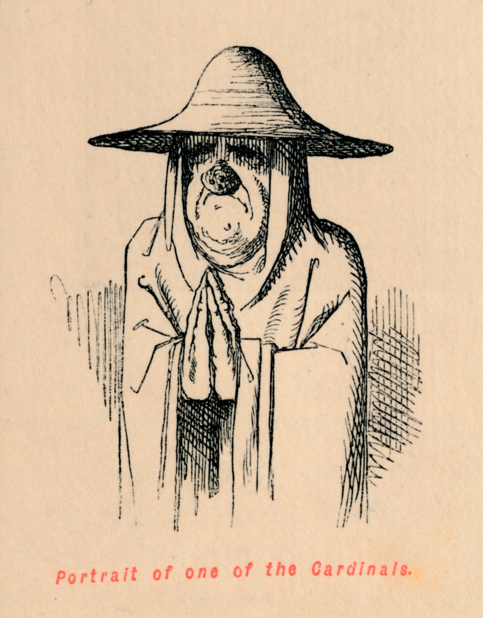 Az egyik bíboros portréja, c1860, c1860 alkotó: John Leech