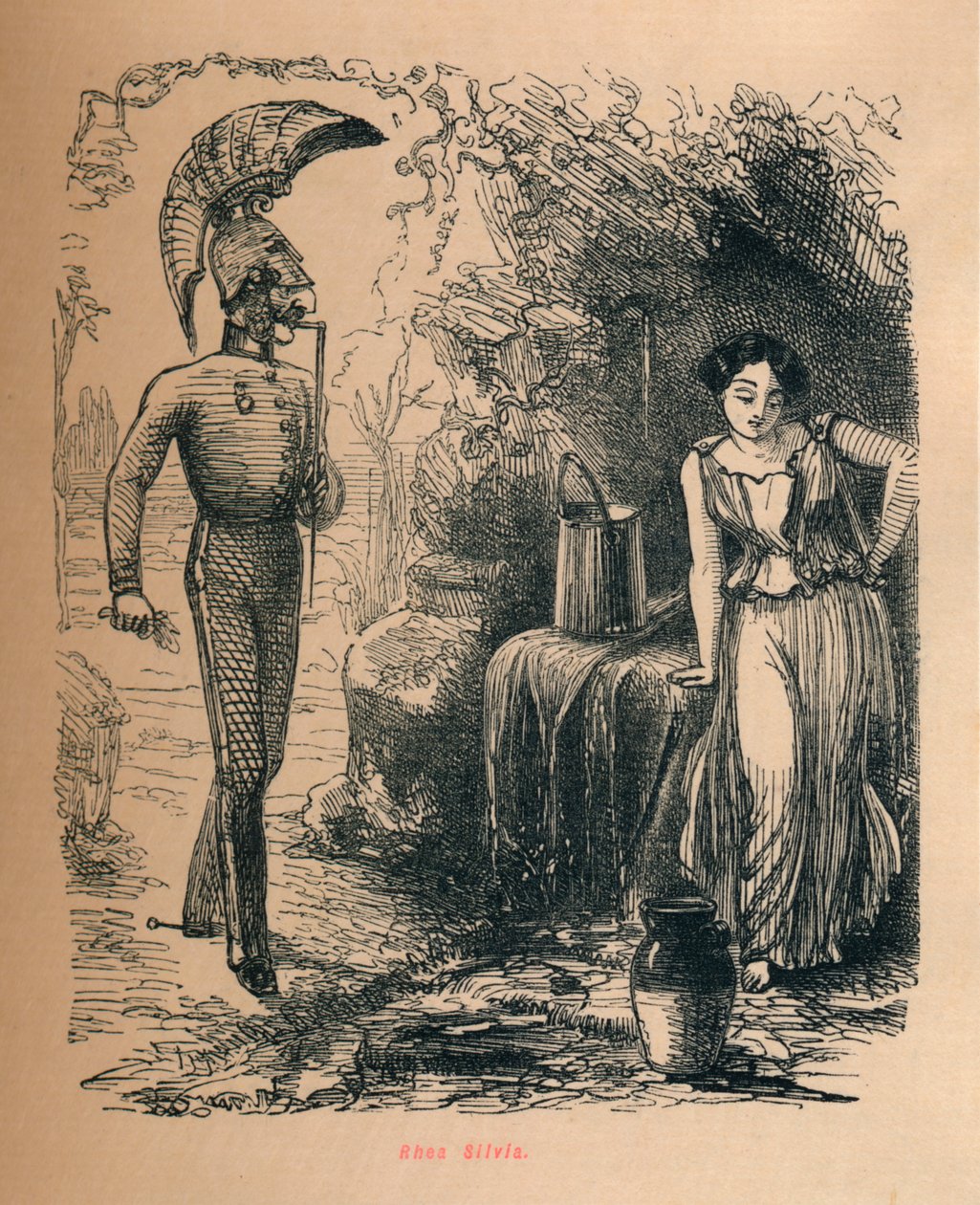 Rhea Silvia, 1852 alkotó: John Leech