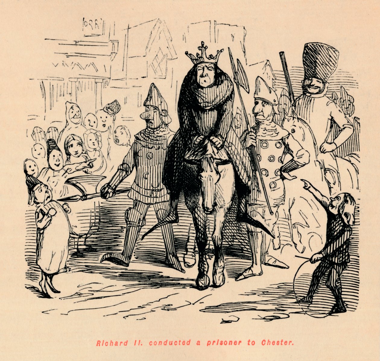 Richard II. foglyot vezényelt Chesterbe, c1860, c1860 alkotó: John Leech