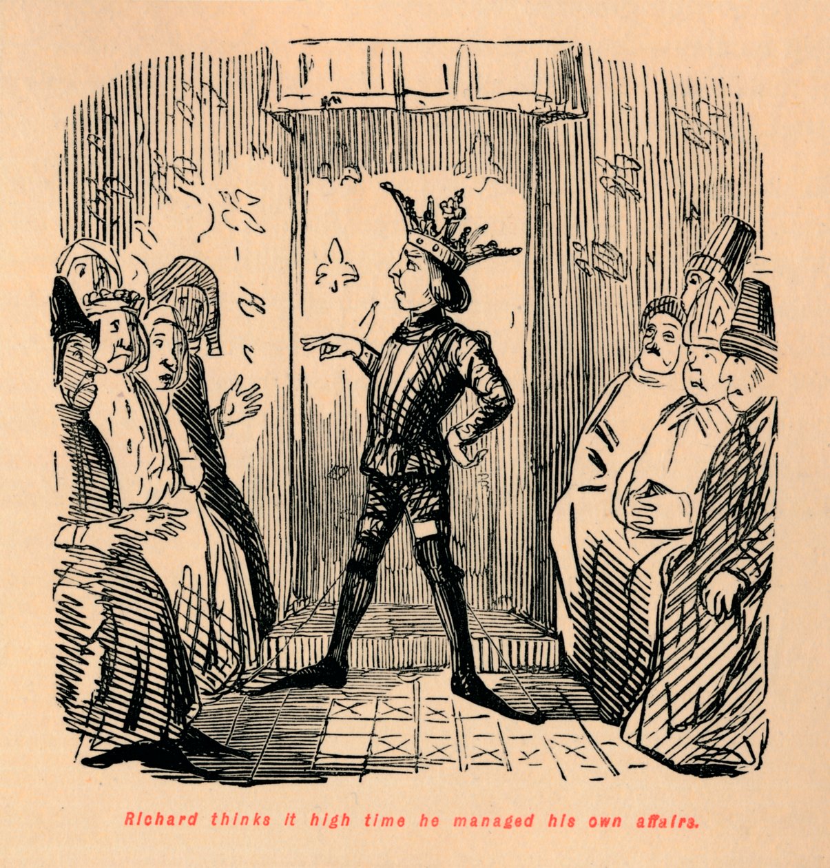 Richard úgy gondolja, hogy itt az ideje, hogy saját ügyeit intézze, c1860, c1860 alkotó: John Leech