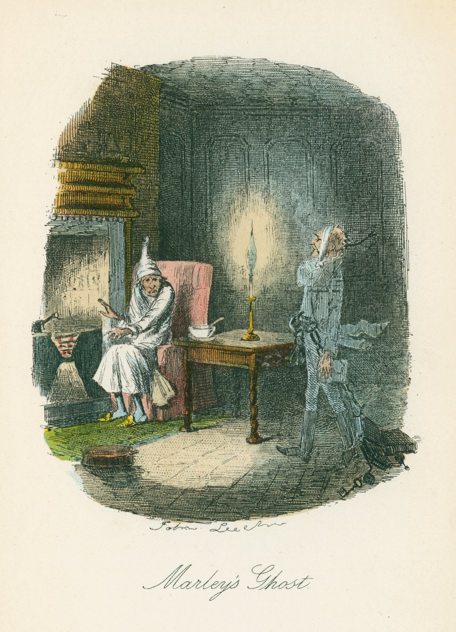 Jelenet Charles Dickens karácsonyi énekéből, 1843 alkotó: John Leech