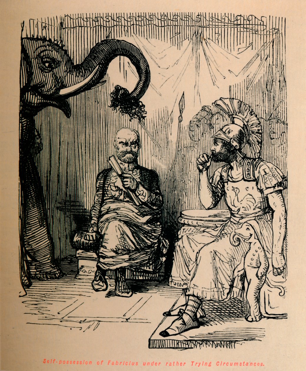 Fabricius saját birtoklása meglehetősen megpróbáló körülmények között, 1852 alkotó: John Leech
