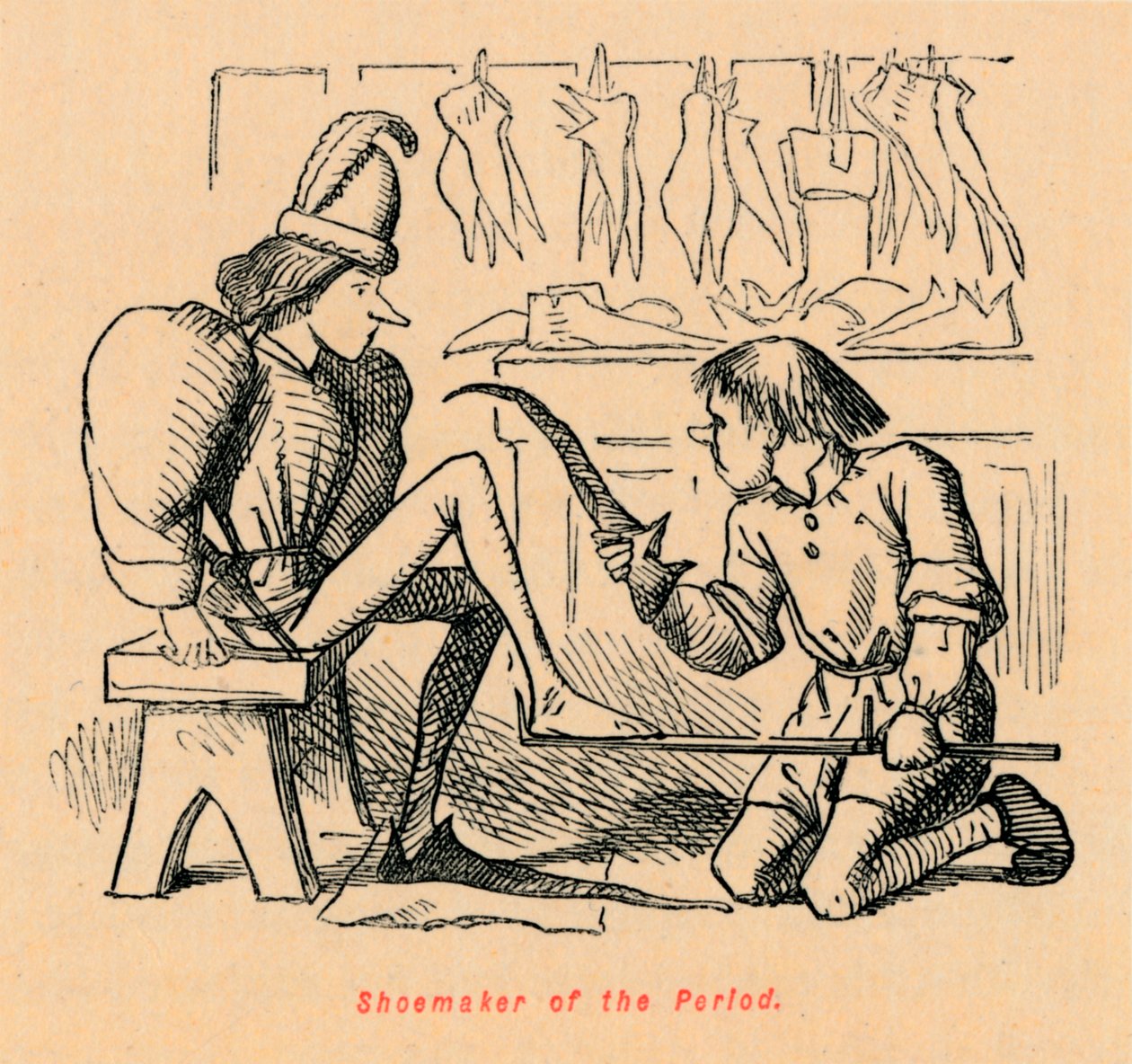 A korszak cipésze, alkotó: John Leech