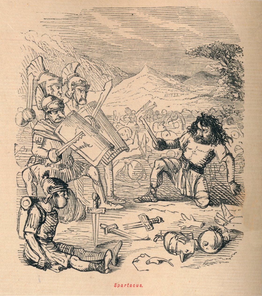 Spartacus, 1852 alkotó: John Leech