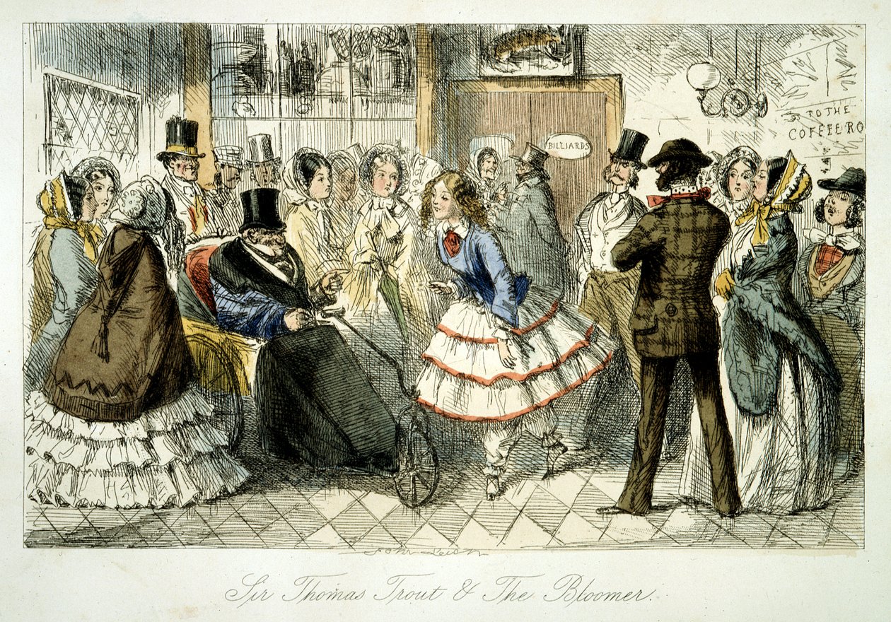 Vízvétel a Handley Spa-ban, 1845 alkotó: John Leech