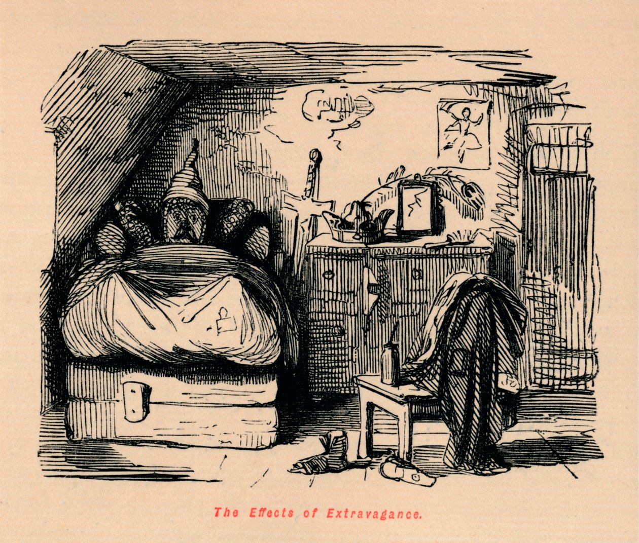 The Effects of Extravagance, c1860, c1860 alkotó: John Leech