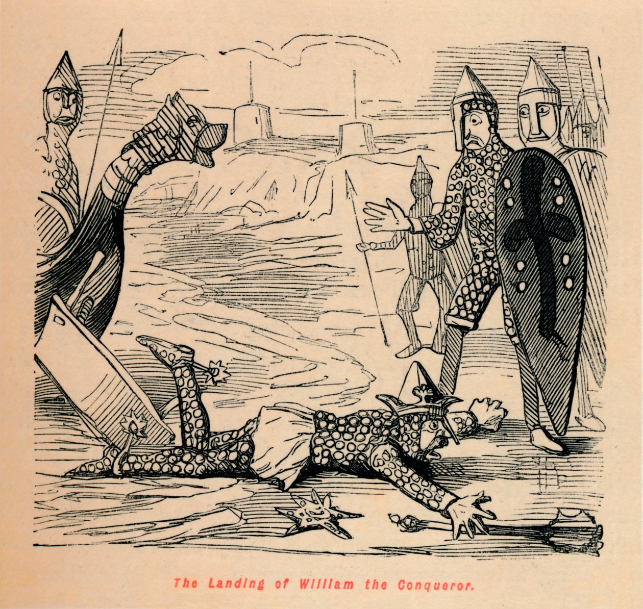 Hódító Vilmos partraszállása, c1860, c1860 alkotó: John Leech
