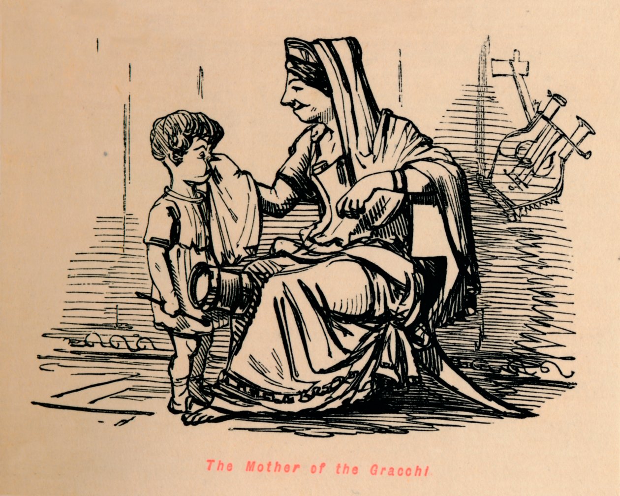 A Gracchi anyja, 1852 alkotó: John Leech