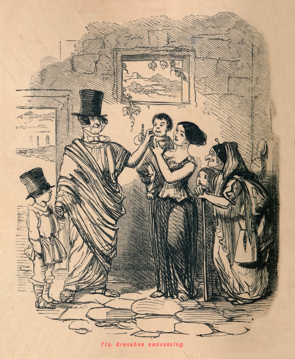 Tib Gracchus vászonképe, 1852 alkotó: John Leech