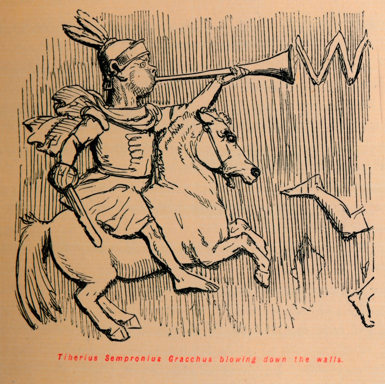 Tiberius Sempronius Gracchus a falak lerobbantása, 1852 alkotó: John Leech