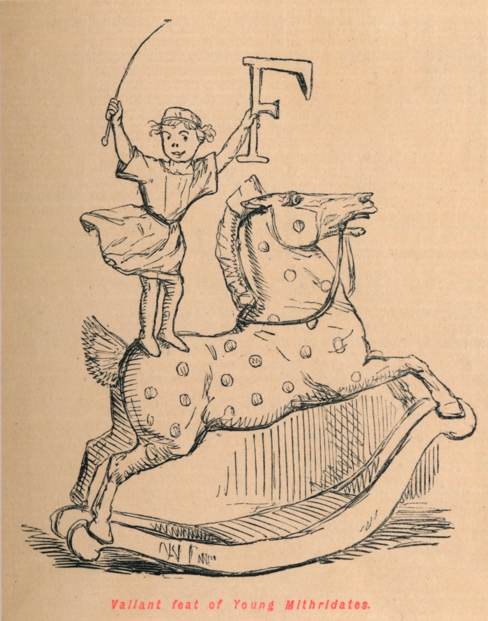 Fiatal Mithridates vitéz bravúrja, 1852 alkotó: John Leech