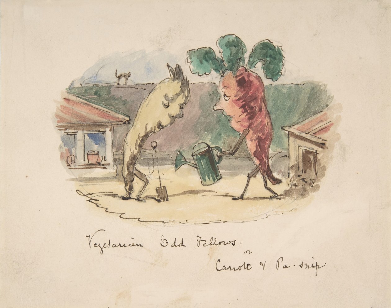 Vegetáriánus Odd Fellows: vagy, Carrott és Pa-Snip, 1837-64. alkotó: John Leech