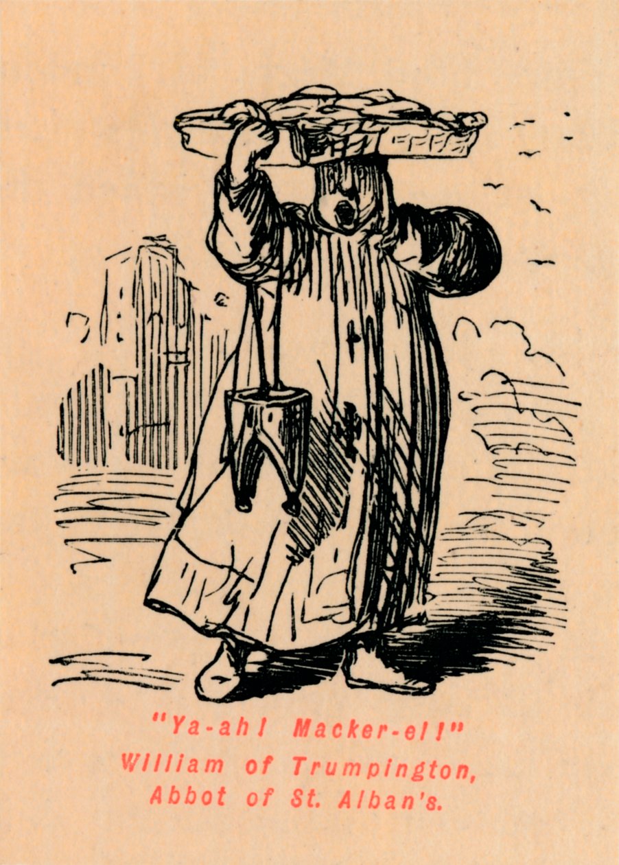 Ja-ah! Makréla! Trumpingtoni Vilmos, St. Albans apátja, alkotó: John Leech