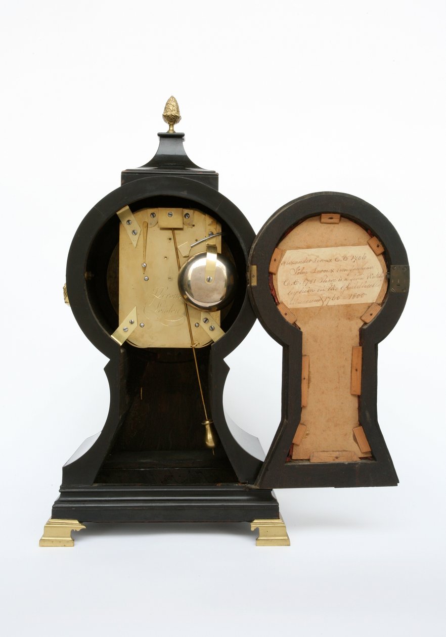 Balloon Clock, 1760 körül (sárgaréz és ebonizált gyümölcsfa) alkotó: John Leroux