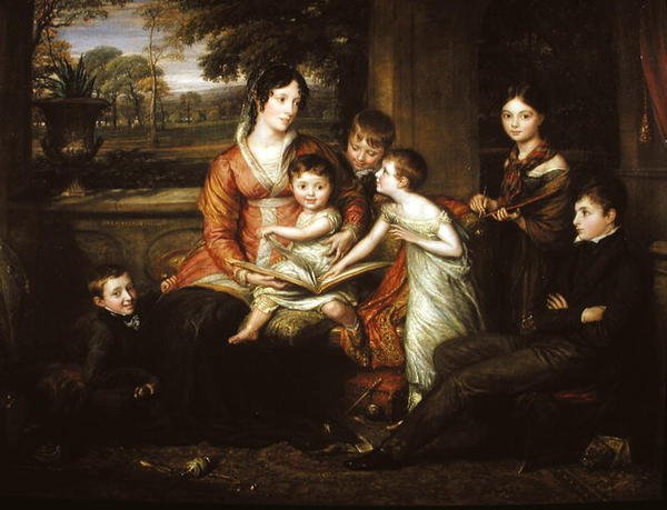 Lady Torrens és családja, 1820 alkotó: John Linnell