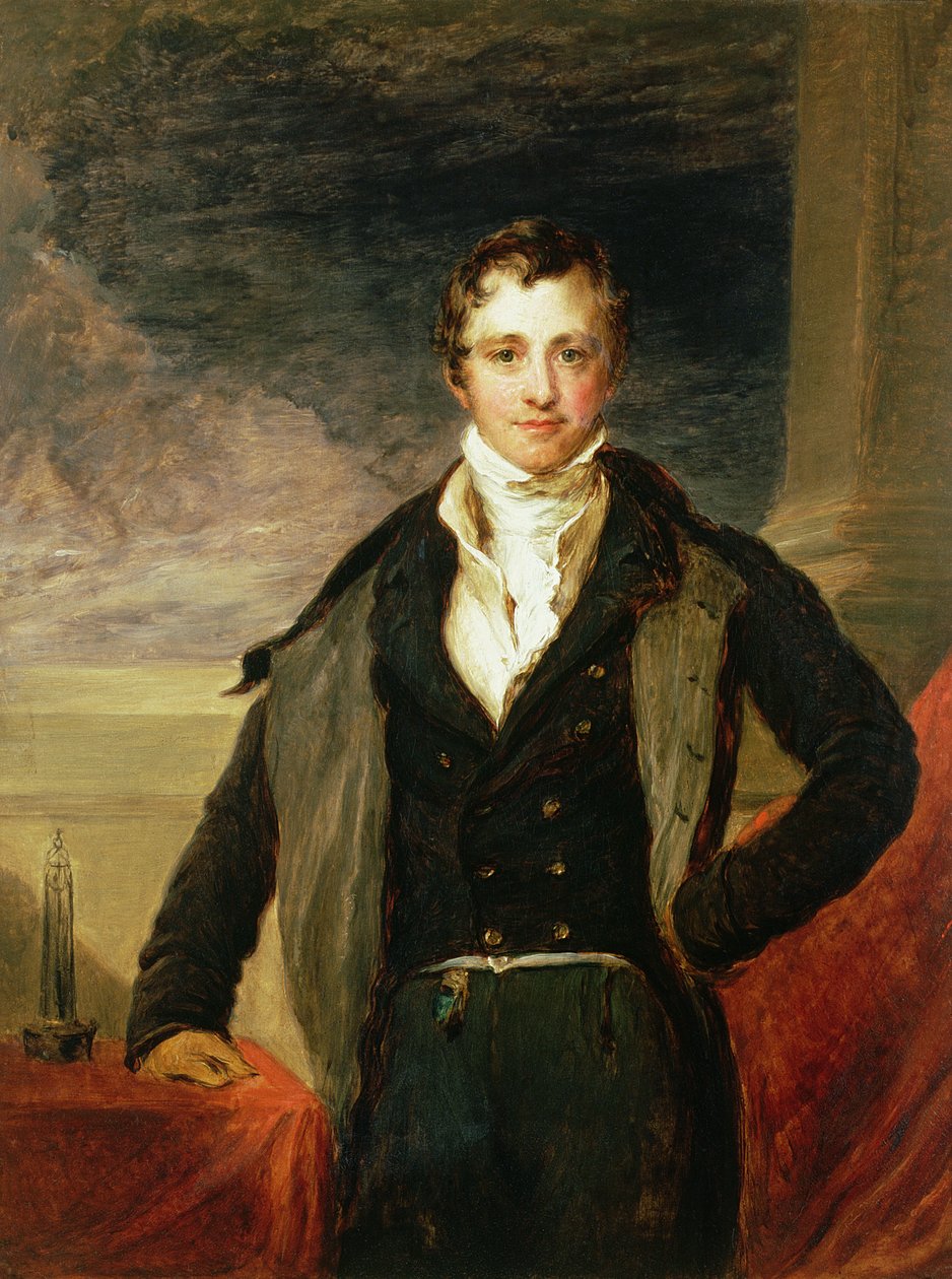 Sir Humphry Davy (1778-1829) portréja (olaj) alkotó: John Linnell