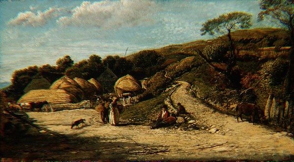 Steep Hill, Isle of Wight, 1815-1816 körül (olaj, malomdeszka) alkotó: John Linnell