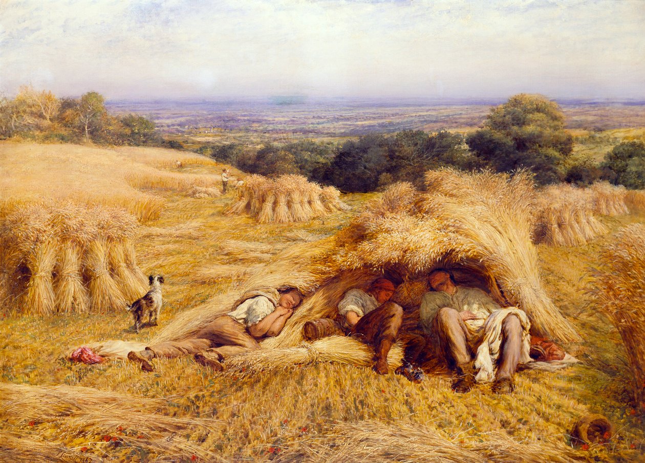 A déli pihenő, 1862 alkotó: John Linnell