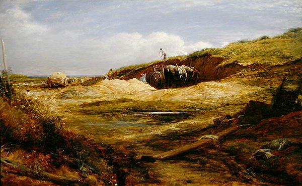 The Sand Pitts, Hampstead Heath (olaj, tábla) alkotó: John Linnell