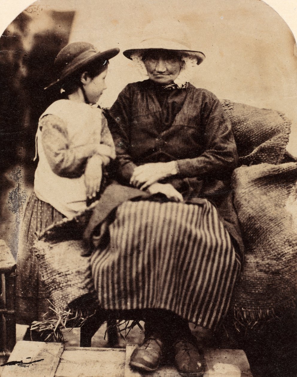 Szolgák Rhagattban, Corwenben, Észak-Walesben, kb. 1860. alkotó: John Lloyd