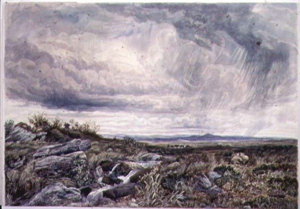 Záporos időjárás, Bettws-y-Coed alkotó: John Lloyd Bond