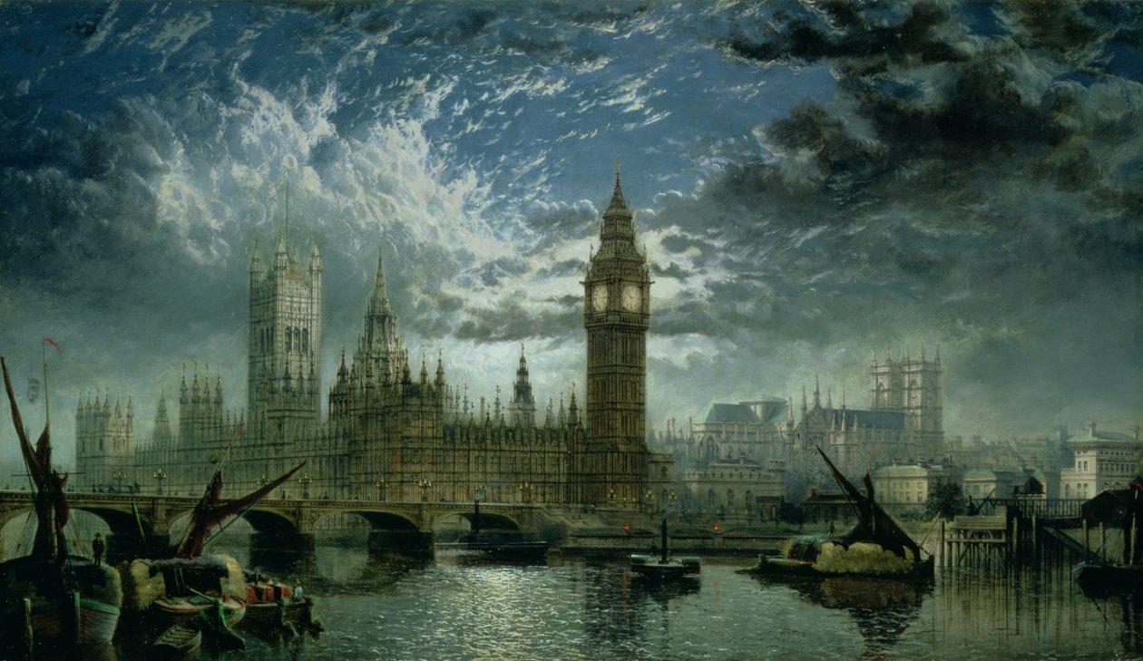 A Westminster Abbey és a Parlament épülete, 1870 alkotó: John MacVicar Anderson
