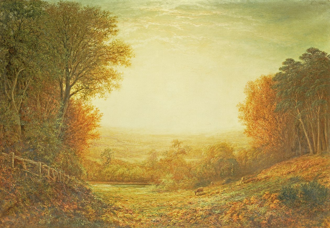 A Hampstead Heath-en 1862-ben, avagy Amikor a nap ragyogóan elhalványul, 1862 alkotó: John MacWhirter