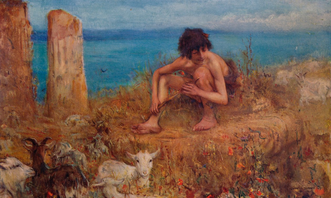 A kecskepásztor, 1895 alkotó: John Macallan Swan