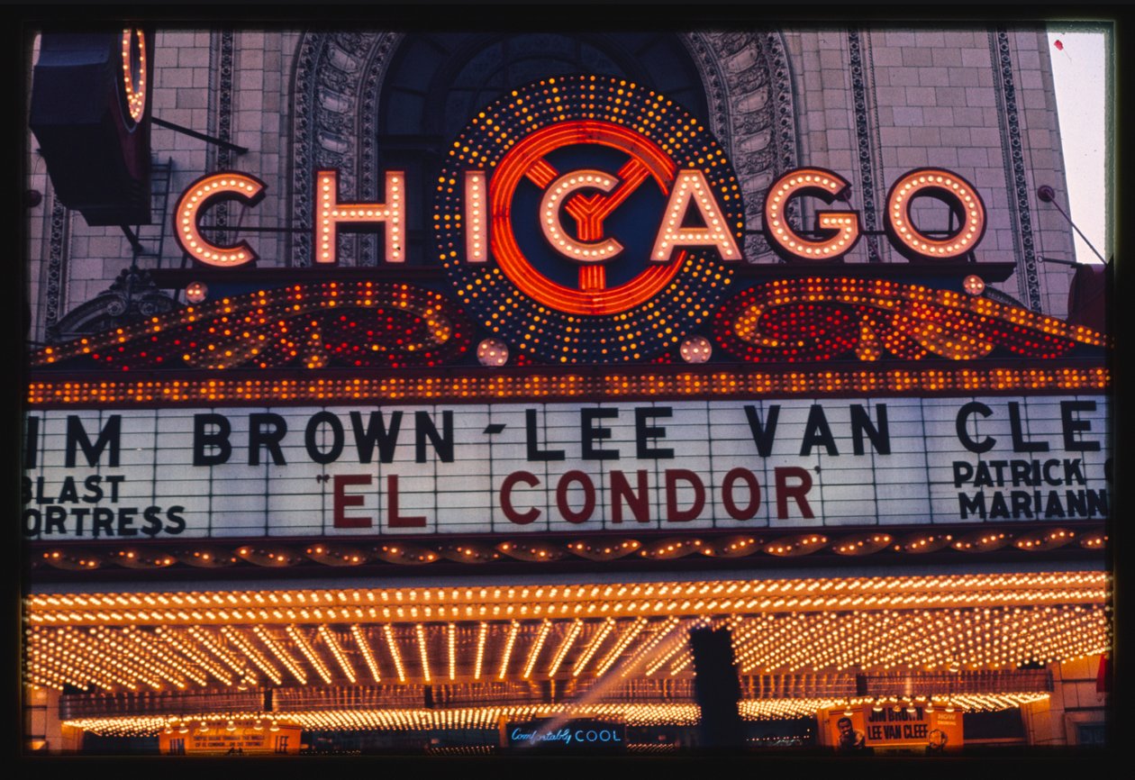 Chicago Theater Neon Marquee, Chicago, Illinois, USA alkotó: John Margolies