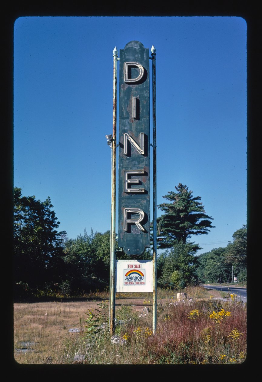 Diner tábla, Shrewsbury, Massachusetts, USA alkotó: John Margolies