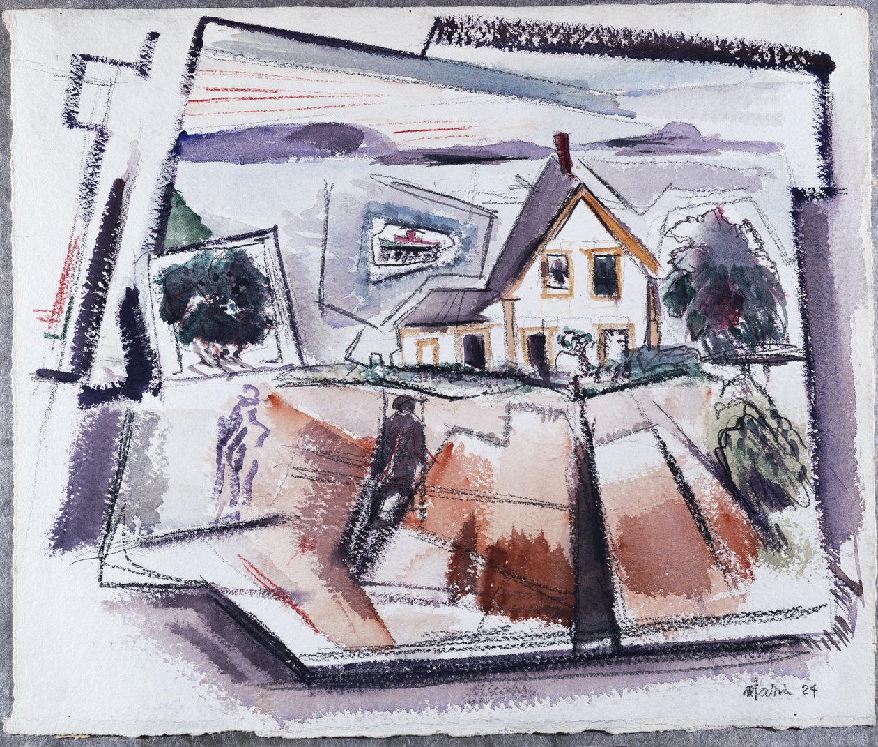Deer Isle, Stonington, No. 10, Maine (akvarell és ceruza, papír) alkotó: John Marin