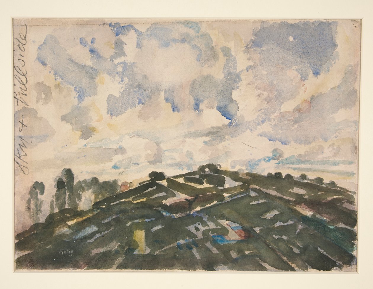 Land and Sky, Franciaország, 1908; vagy The Hill alkotó: John Marin