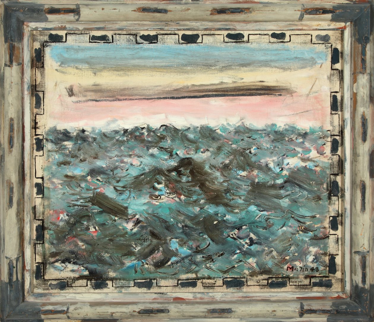 Tenger, világosvörös és világoskék 1948 (Olaj, vászon) alkotó: John Marin