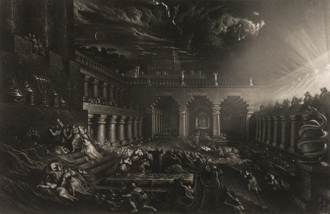 Belsazár lakomája, a Biblia illusztrációiból alkotó: John Martin