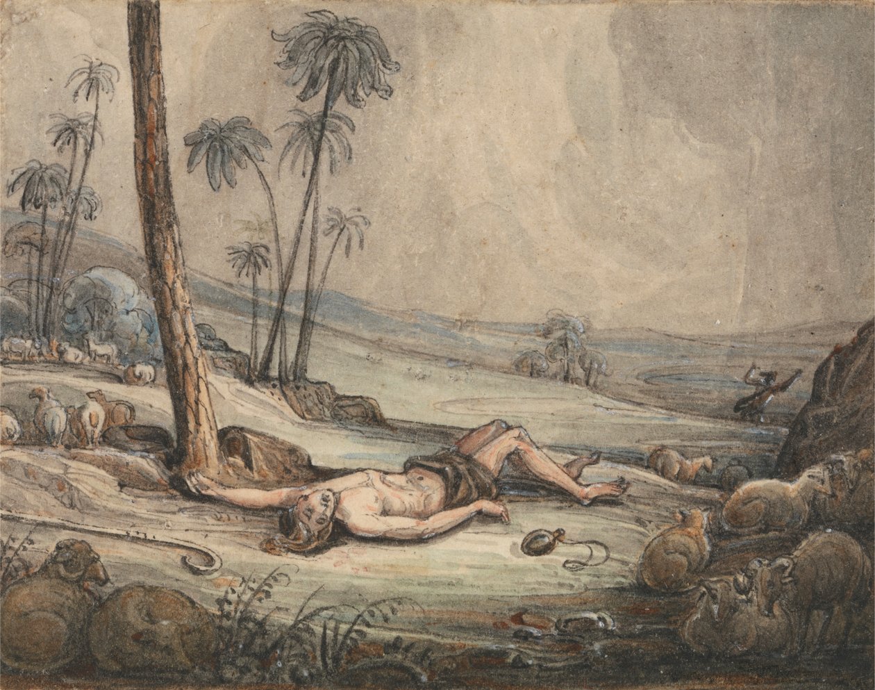Káin és Ábel alkotó: John Martin