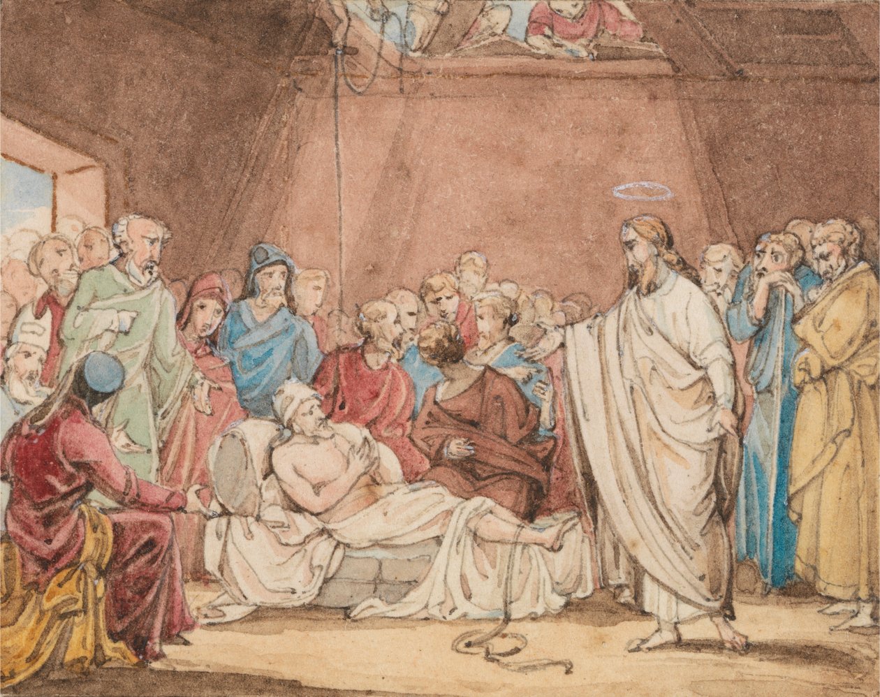 Krisztus meggyógyítja a bénult embert alkotó: John Martin