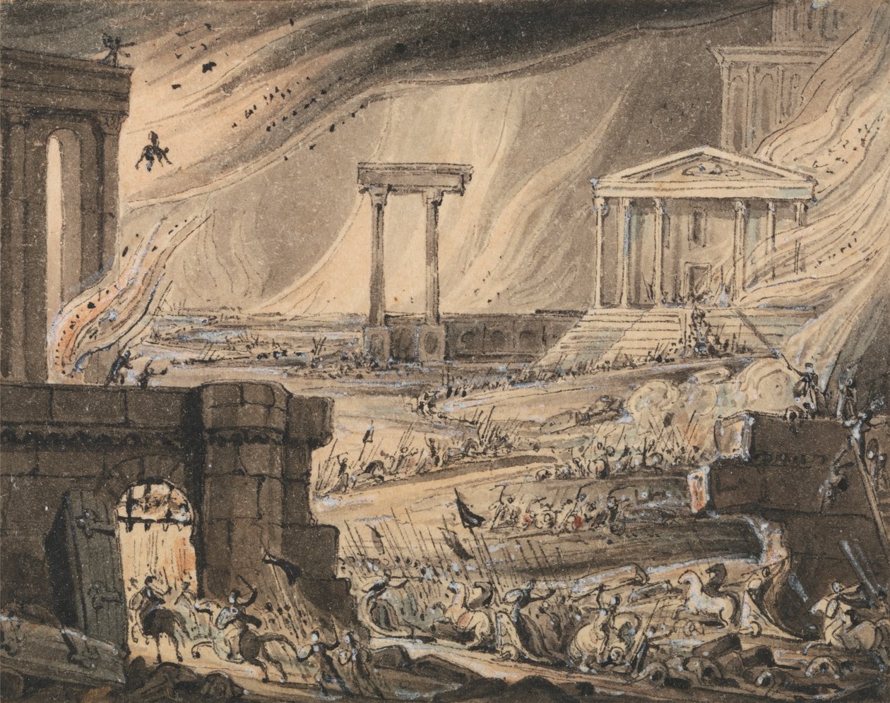 Egy város bukása alkotó: John Martin
